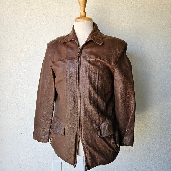 Vintage Jackets & Coats Mcgregor Mens Vintage 95s Brown Leather